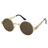 Gothic John Lennon Metal Spring Frame Round Vintage  Steampunk Sunglasses
