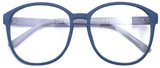 Oversized Big Round Horn Rimmed Eye Glasses Clear Lens Oval Frame Non Prescription