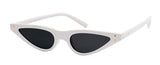 Small Retro Vintage Cat Eye Men Women Sunglasses Plastic Frame, Pouch Included