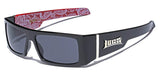 Men's Flat Top Original Gangster Shades Men's Hardcore Rectangle Dark Lens Sunglasses Bandana Print