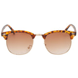 Classic Half Frame Semi-Rimless Horn Rimmed Sunglasses Retro Clubmaster Sunglasses