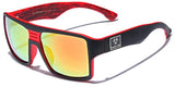 Futuristic Men's Matte Frame Square Retro Sport Shades with Color Mirror Lens