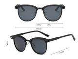 Semi Rimless Retro Polarized Sunglasses Women Men Brand Sun Glasses