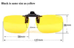 2 Piece Day+Night Vision Polarized Clip-on Flip-up Sunglasses