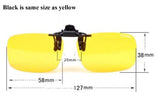 2 Piece Day+Night Vision Polarized Clip-on Flip-up Sunglasses