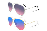 Retro Aviator Sunglasses Gradient Lens Men Women Brand Sunglasses B1100