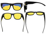 Anti-Blue Light Blocking Glasses,Fit Over Reading and Prescription Glasses
