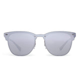 Rimless Mirrored Sunglasses One Piece Horned Rimmed Metal Eyeglasses Women Men