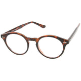 Retro Keyhole Nose Bridge Clear Lens P3 Round Glasses 46mm