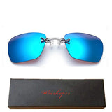 Square Clip On Nose Matrix Morpheus Movie Rimless Sunglasses