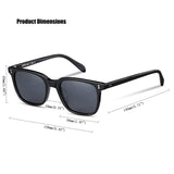 Retro Square Polarized Sunglasses for Men and Women, 100% UV Protection