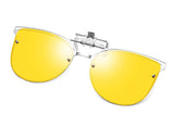Clip On Polarized Sunglasses Cat Eye Flip for Prescription Glasses B2436