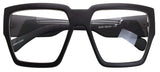 Oversized Square Thick Horn Rimmed Eyeglasses Vintage Inspired Geek Clear Lens