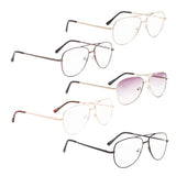 READING GLASSES 5 pack Pilot Style Small Frame Include Sun Readers
