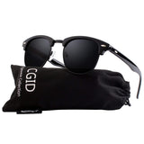 Classic Polarized Semi Rimless Unisex Horn Rimmed Sunglasses Mens Womens