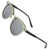 Classic Polarized Semi Rimless Unisex Horn Rimmed Sunglasses Mens Womens