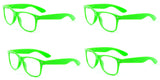 Neon Color 80's Retro Classic Party Nerd Clear Lens Glasses