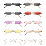 Vintage Oval Sunglasses for Women Men Retro Small Shade Metal Frame UV400
