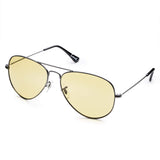 Night Vision Glasses for Driving, Classic Aviator Polarized Anti-glare Yellow Lens Sunglasses for Men Women