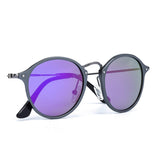 Round Retro Polarized Sunglasses Driving Shopping Glasses Steampunk Frame, UV400 Protection