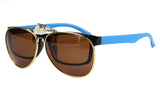 Polarized Clip-on Flip up Sunglasses Lens Glasses Sport Mirror