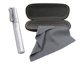 Eyeglasses Case Set, Includes Case, Cleaner Spray, and Microfiber Cloth