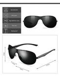 Mens Sports Aviator Polarized Sunglasses Military Pilot style Large Metal Frame
