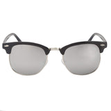 Classic Half Frame Semi-Rimless Horn Rimmed Sunglasses Retro Clubmaster Sunglasses