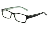 Newbee Fashion - Unisex Two Tone Sleek Spring Temple Fashion Clear Lens Glasses