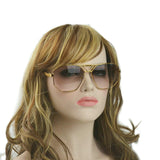 /unisex rectangular sunglasses special metal bridge