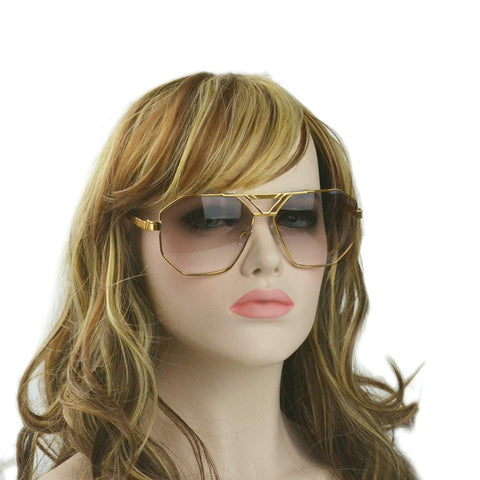 /unisex rectangular sunglasses special metal bridge