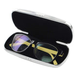 Glasses Case,  Aluminum Hard Shell Eyeglasses Case Striped Spectacles Box