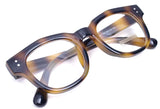 Oversized Square Thick Horn Rimmed Clear Lens Glasses Rivet Non-prescription Frame