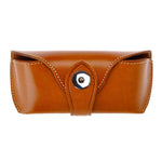 Unisex Handmade Vegetable Tanned Leather Hard Eyeglass Case Sunglasses Holder