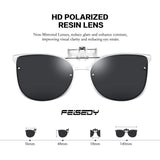 Clip On Polarized Sunglasses Cat Eye Flip for Prescription Glasses B2436