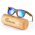 Bamboo Wood Polarized sunglasses For Men&Women Retro Style Red UV400