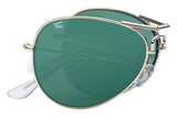 Polarized Folding Aviators With Premium Cleaning Cloth and Leather Case