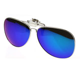 Polarized Clip-on Flip up Sunglasses Lens Glasses Sport Mirror