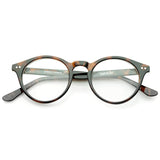 Retro Keyhole Nose Bridge Clear Lens P3 Round Glasses 46mm