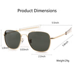 Aviator Sunglasses Polarized For Men Women Square Mirror Metal Frame Sun Glasses