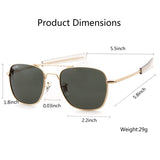 Aviator Sunglasses Polarized For Men Women Square Mirror Metal Frame Sun Glasses
