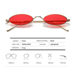 Vintage Oval Sunglasses for Women Men Retro Small Shade Metal Frame UV400