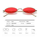 Vintage Oval Sunglasses for Women Men Retro Small Shade Metal Frame UV400