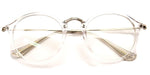 V.W.E. Vintage Inspired Metal Bridge Round Oval Clear Lens Eye Glasses