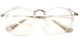 V.W.E. Vintage Inspired Metal Bridge Round Oval Clear Lens Eye Glasses
