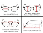 3-Pack Retro Round Reading glasses with Spring Hinges