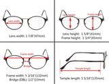 3-Pack Retro Round Reading glasses with Spring Hinges