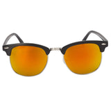 Classic Half Frame Semi-Rimless Horn Rimmed Sunglasses Retro Clubmaster Sunglasses