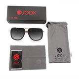 Classic Square Sunglasses Oversized Double Bar Metal Frame