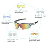 Polarized Sunglasses Men Women Sport Glasses 5 Interchangeable Lenses